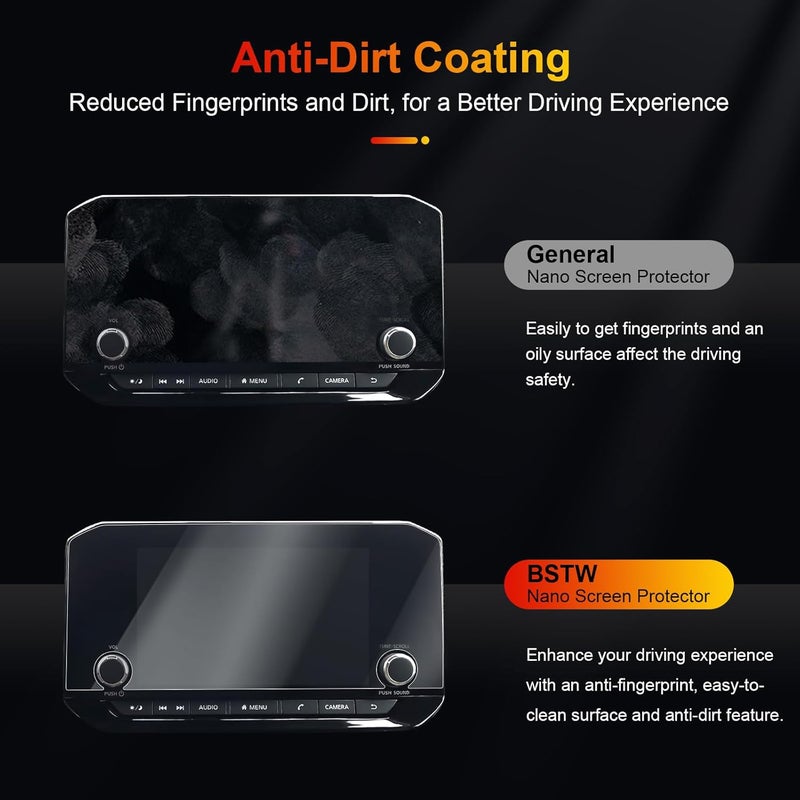 BSTW for 2024 Nissan Pathfinder Screen Protector for 2022-2024 Pathfinder S/SV 8-inch Touchscreen Display Bubble Free Soft Nano Protective Film 2PCS - Image 3